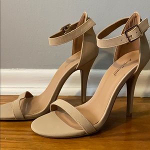 Anne Michelle Nude Strappy Heels